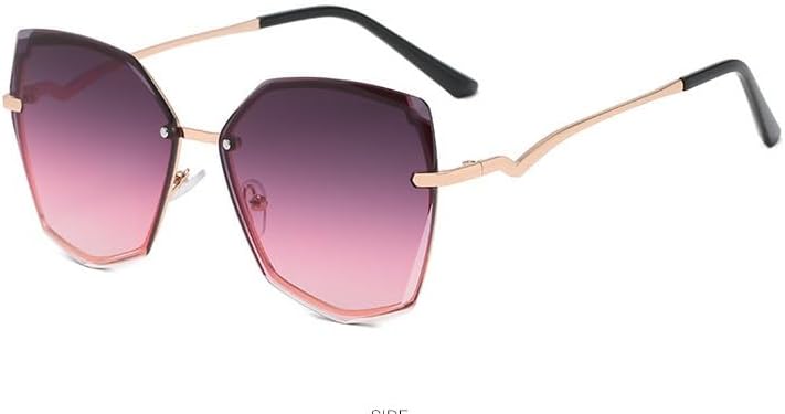 

Новый тренд: многоугольные солнцезащитные очки. Модные металлические многоугольные солнцезащитные очки. Индивидуальные двухцветные солнцезащитные очки для женщин Generic, Shade Violet Gray