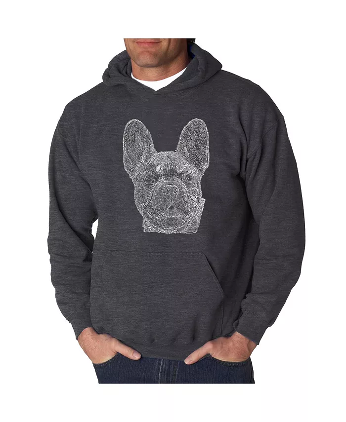 

Мужская худи с принтом - French Bulldog LA Pop Art, серый
