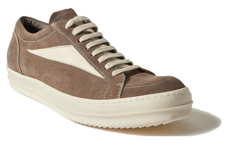 Кроссовки винтажные Rick Owens Velour Suede, серо-бежевый — фото 3