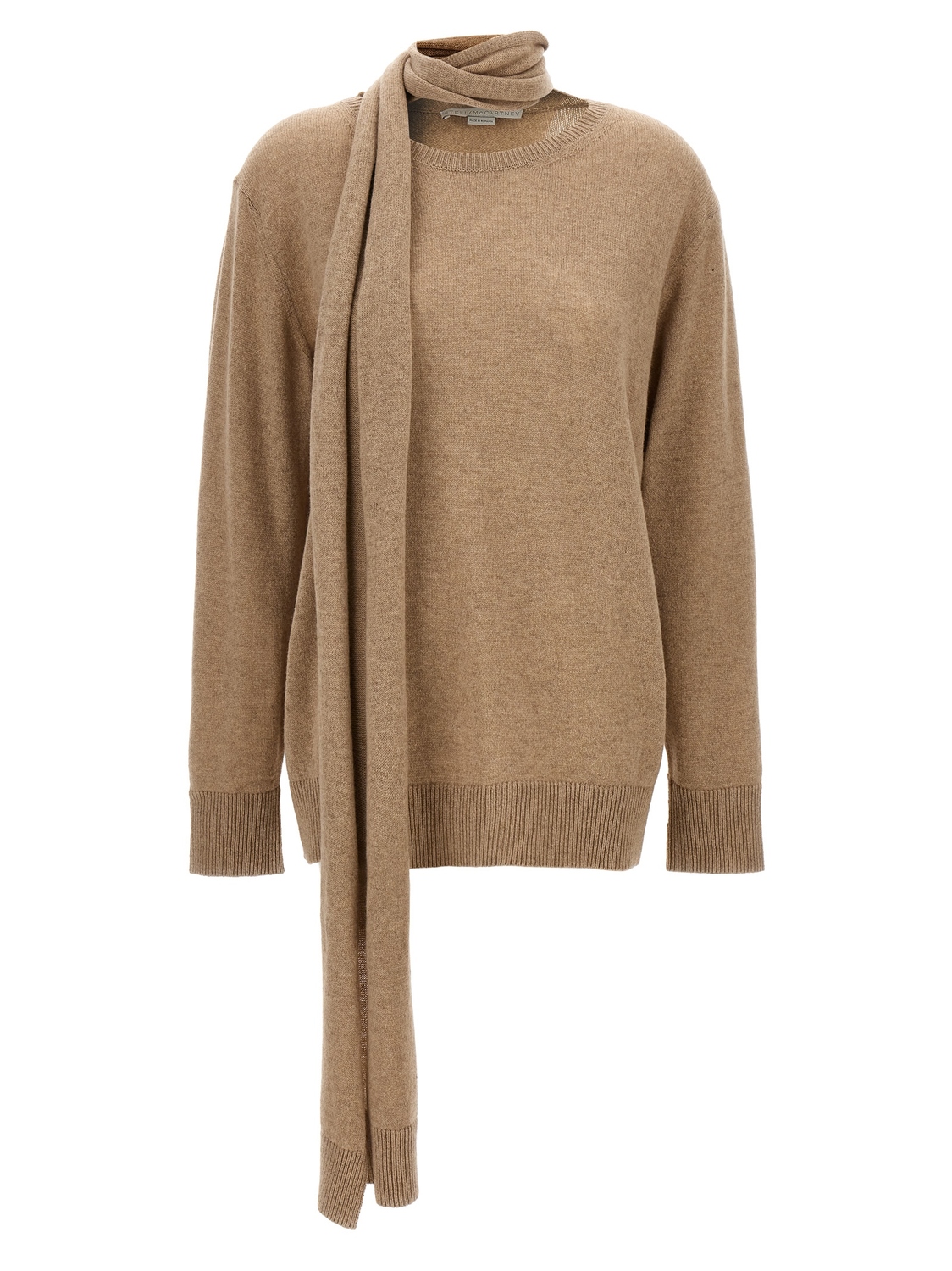 Свитер с шарфом STELLA MCCARTNEY, бежевый