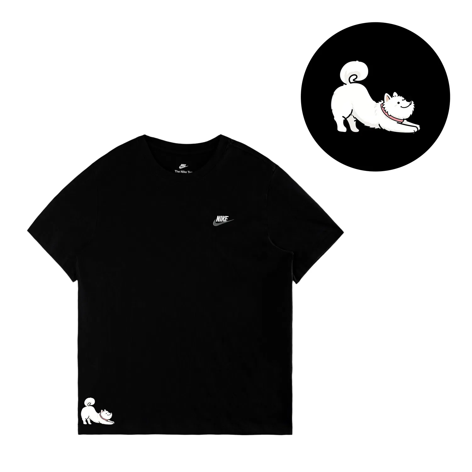 Футболка Nike Sportswear Club с принтом, черная/белая/темно-серая — фото 3