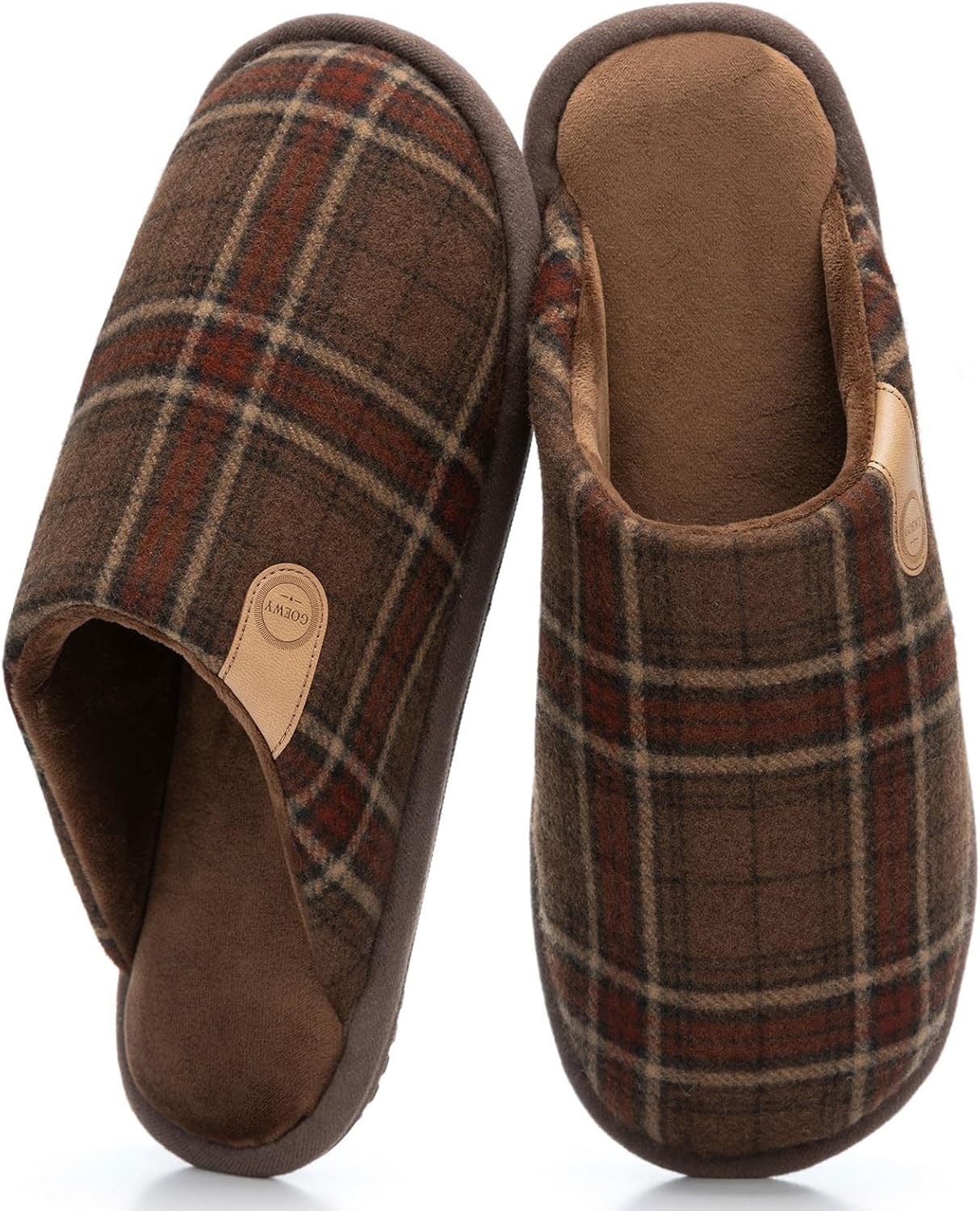 

Мужские тапочки для дома, теплые мягкие хлопковые тапочки для мужчин с эффектом памяти, подарок для мужчин, папы Goewy, Coffee