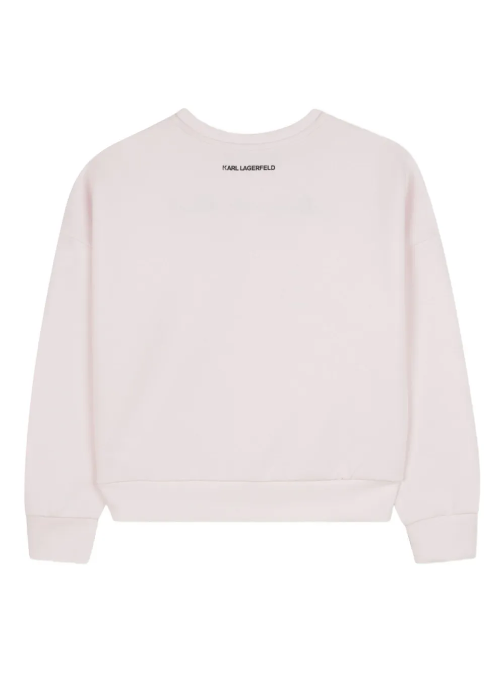 Толстовка с графичным принтом KARL LAGERFELD KIDS, розовый — фото 2