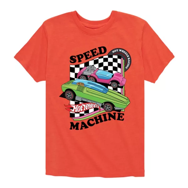 

Футболка с принтом "Speed machine" для мальчиков 8-20 Hot Wheels, цвет heather orange
