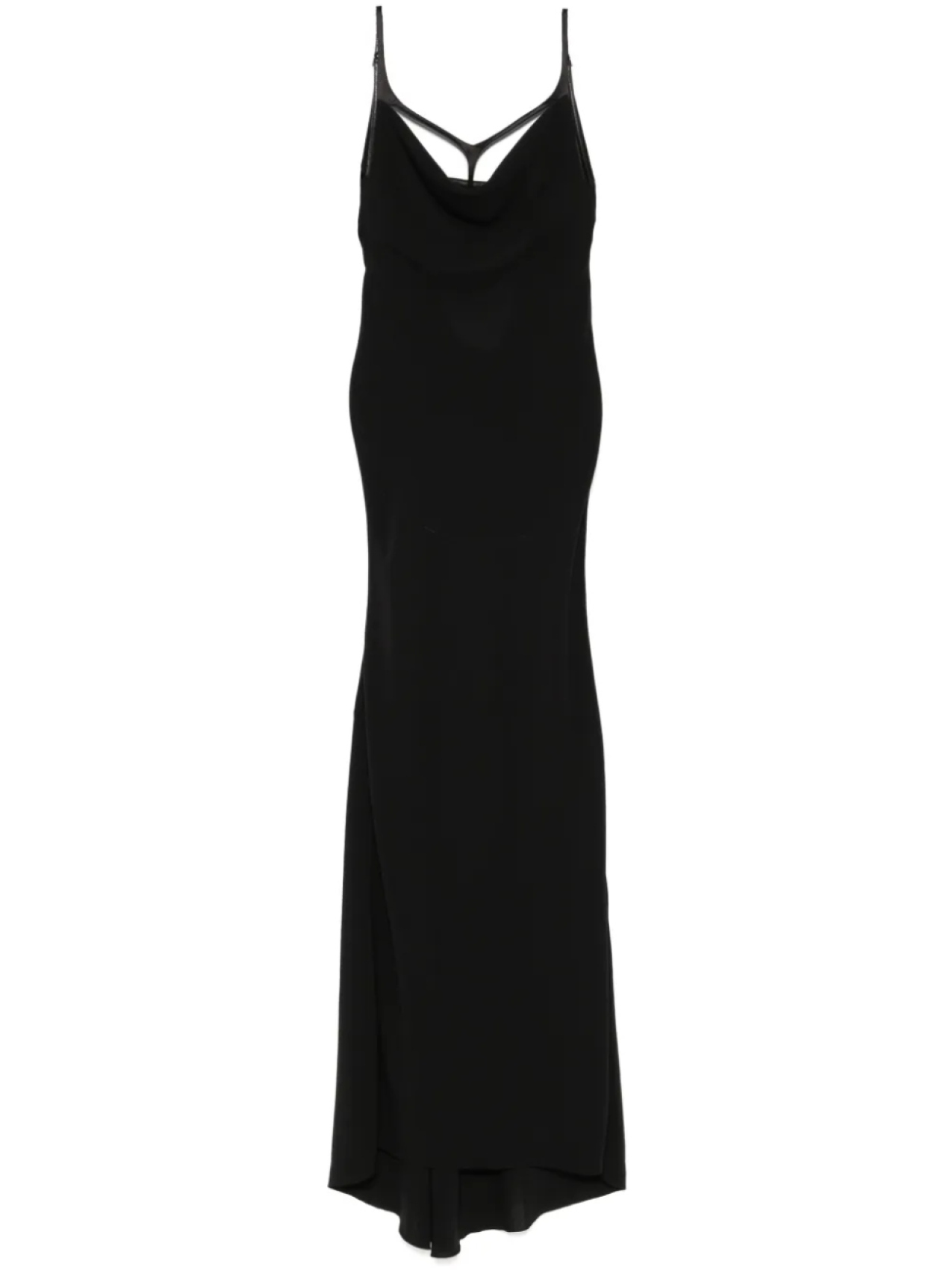 

Платье из крепа Mugler, черный