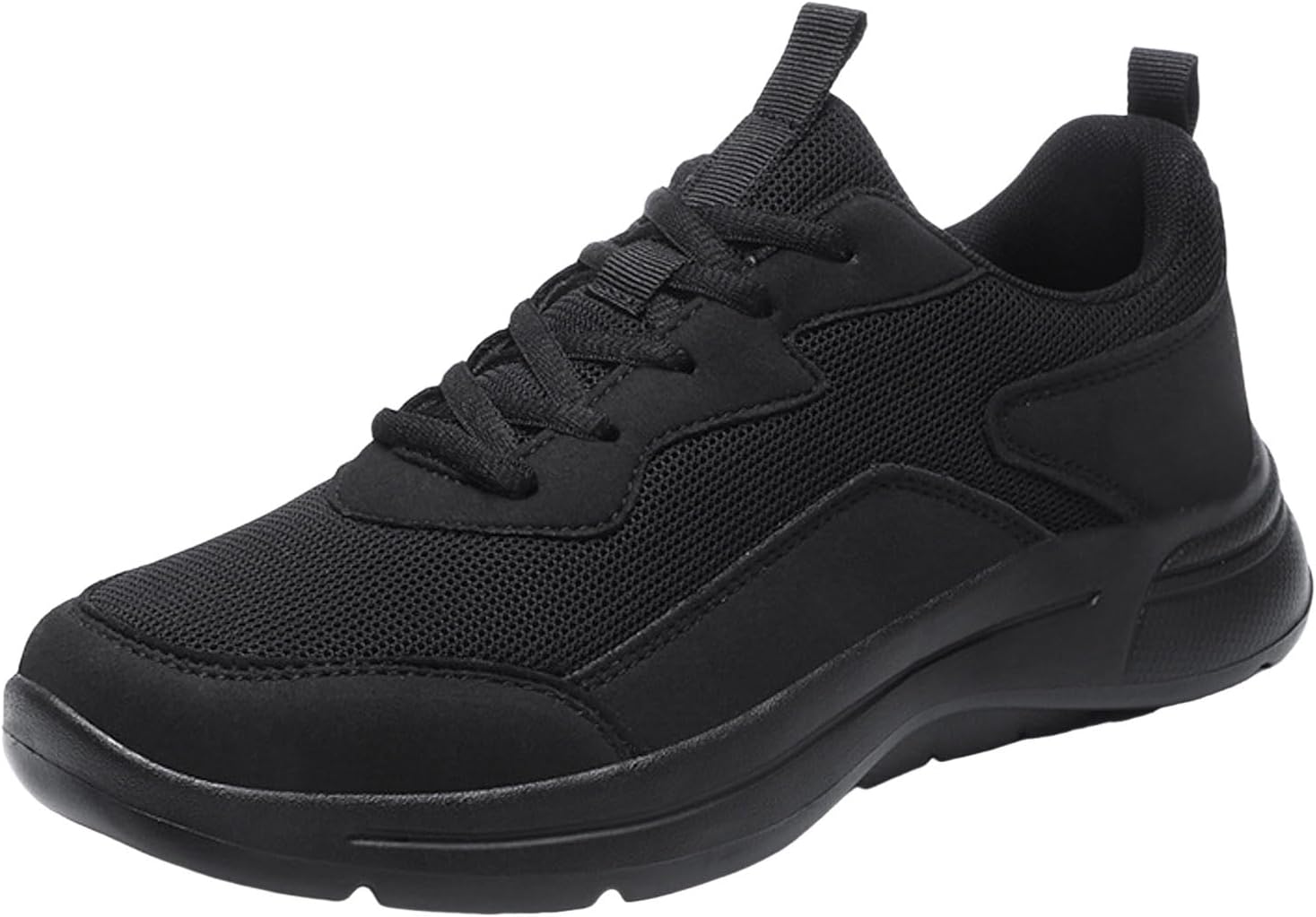 

Мужские кроссовки IWIHMIV для ходьбы, дышащие, легкие, модные, повседневные, удобные, с нескользящей подошвой для бега и спорта, черный