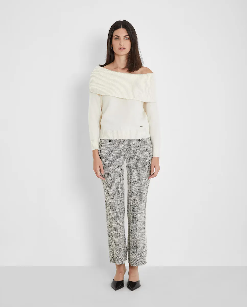 

Женские прямые брюки Tweed Trucco, серый