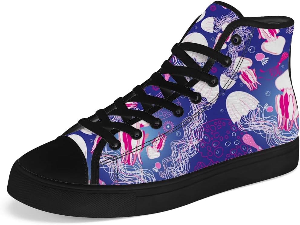 

Кеды Chebing для мужчин и женщин с высоким верхом, из канвы, в стиле 'медуза', на шнуровке, повседневная обувь, пурпурный