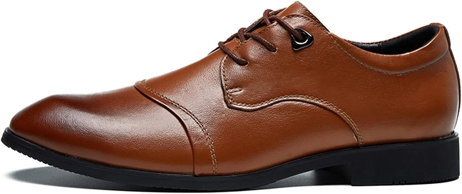 Туфли Mens Shoes Mens Leather Quality Formal Business Shoes for Men Classic Style Mens Wedding Shoes Generic, Black Shoes — фото 2