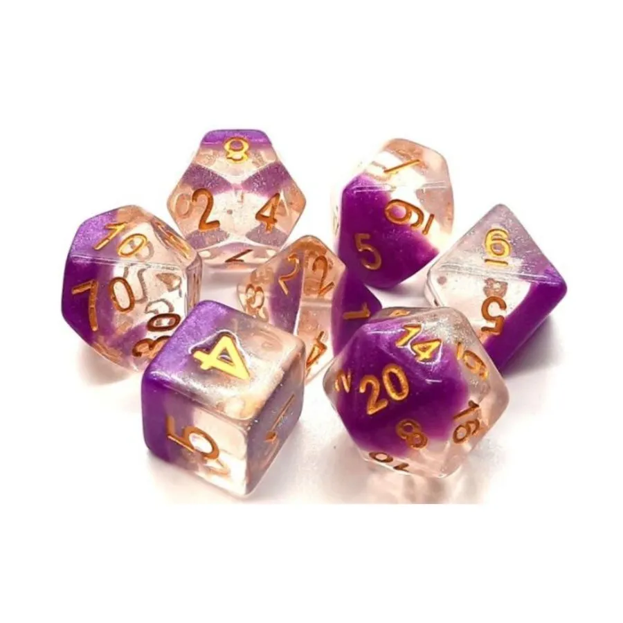 

Снежный конус Poly Set с золотом (7), Acrylic-Resin Dice - Luminous
