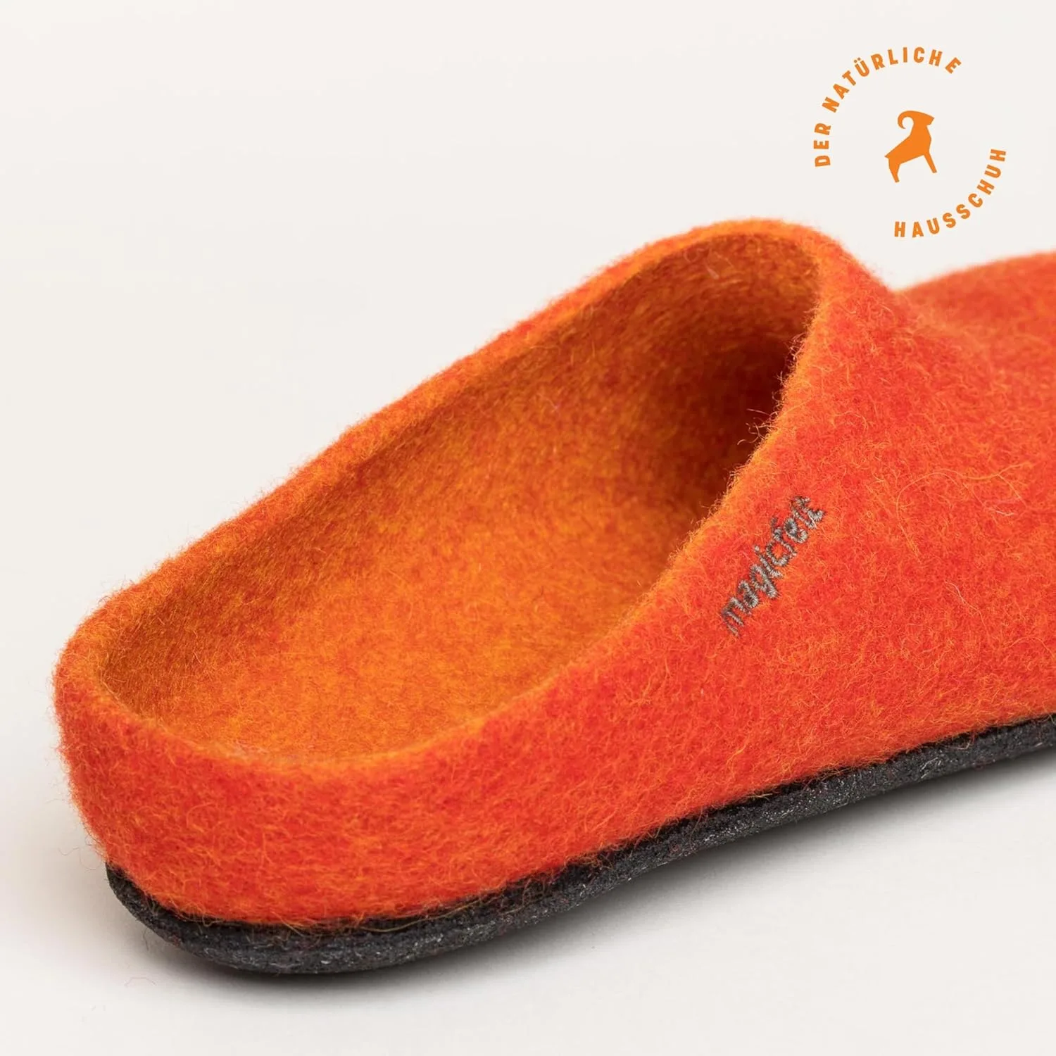 Тапочки MagicFelt AN 709 из чистой натуральной шерсти для мужчин и женщин - нескользящие и анатомической формы, красный — фото 4