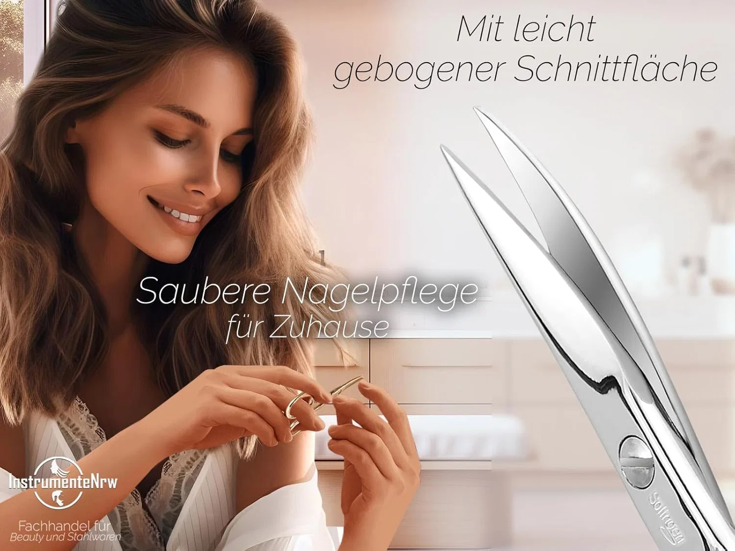 Профессиональные ножницы для ногтей Solingen с изогнутыми лезвиями Instrumentenrw — фото 3