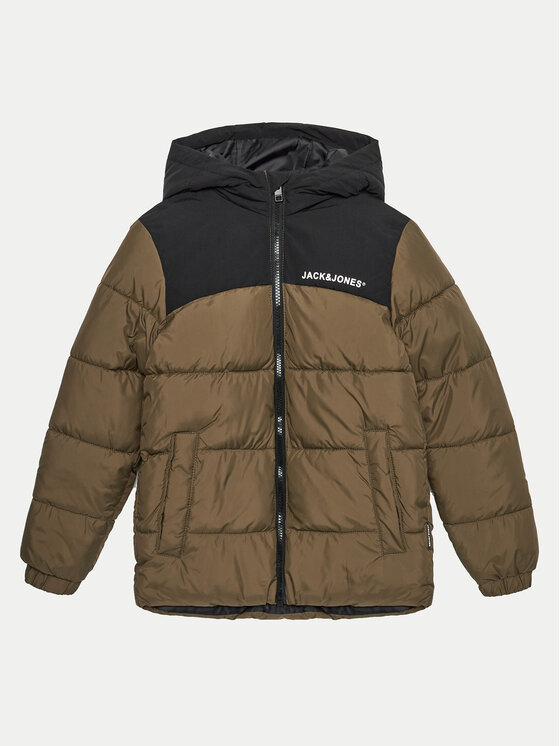 

Пуховик стандартного кроя Jack&Jones Junior, коричневый