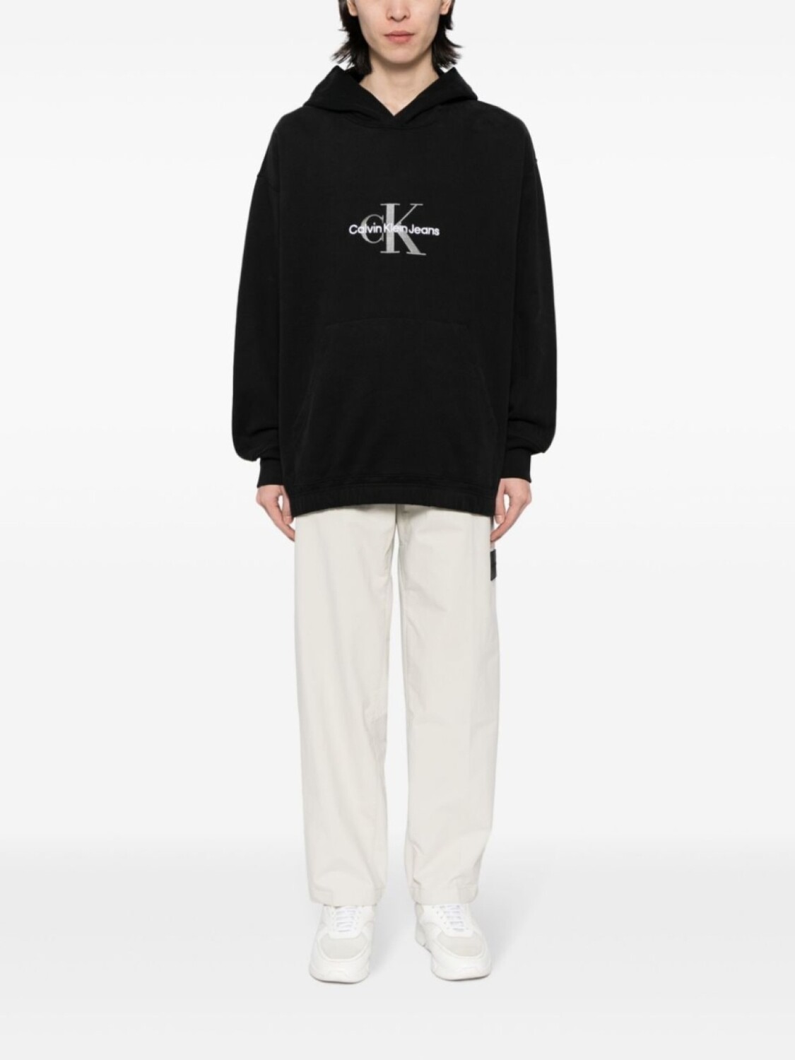 

Calvin Klein худи Archival Monologo с вышитым логотипом, черный