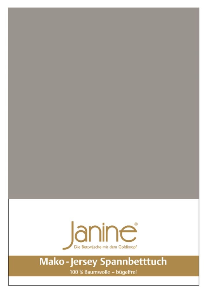 

Janine Design Mako-Feinjersey, простыня на подкладке из 100% хлопка MAKO-FEINJERSEY 5007 цвет вулкан 77 размер 150x200 см Original Janine