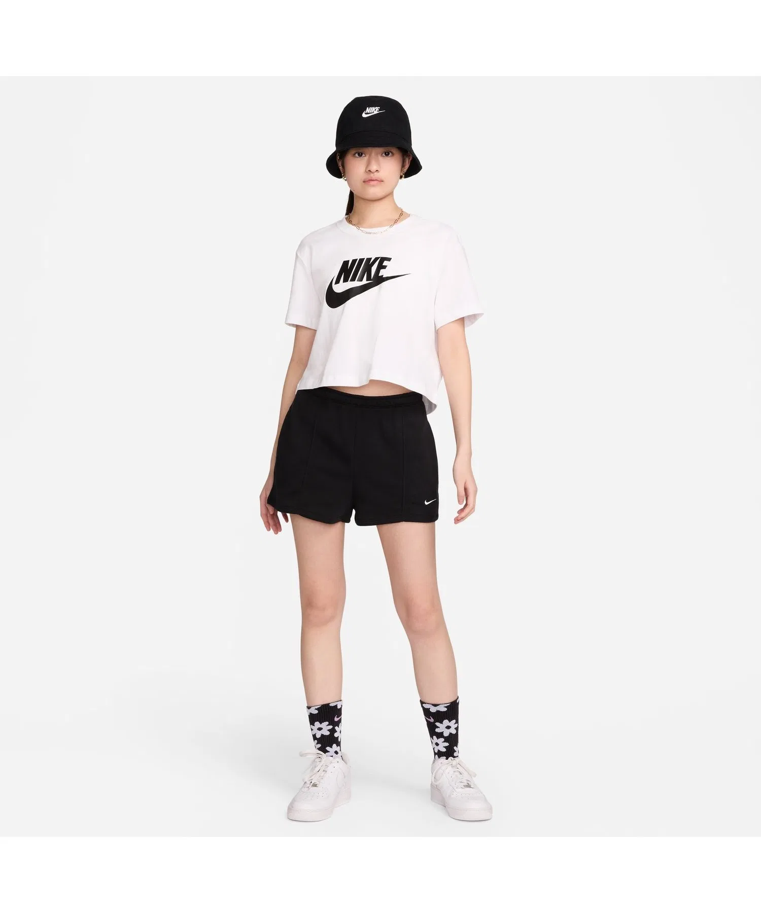 Женская футболка Nike Essential Crop Icon French Terry — фото 4