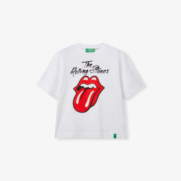 

Футболка Benetton The Rolling Stones с принтом, белый