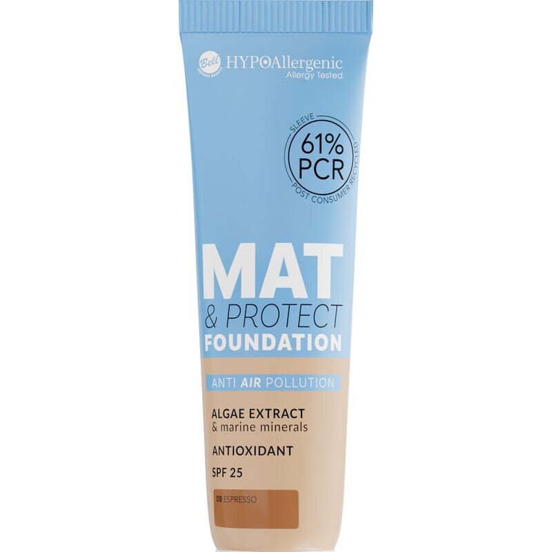 

Тональная основа Mat & Protect SPF 25 08 Эспрессо HYPOAllergenic, 30 g