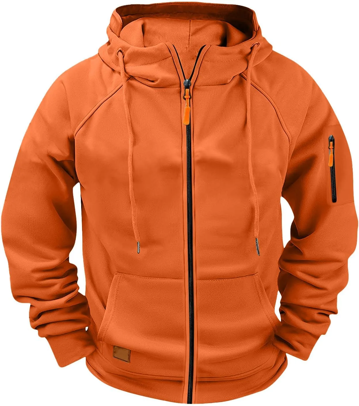 

Мужская худи с капюшоном на молнии, карго, с длинным рукавом и множеством карманов