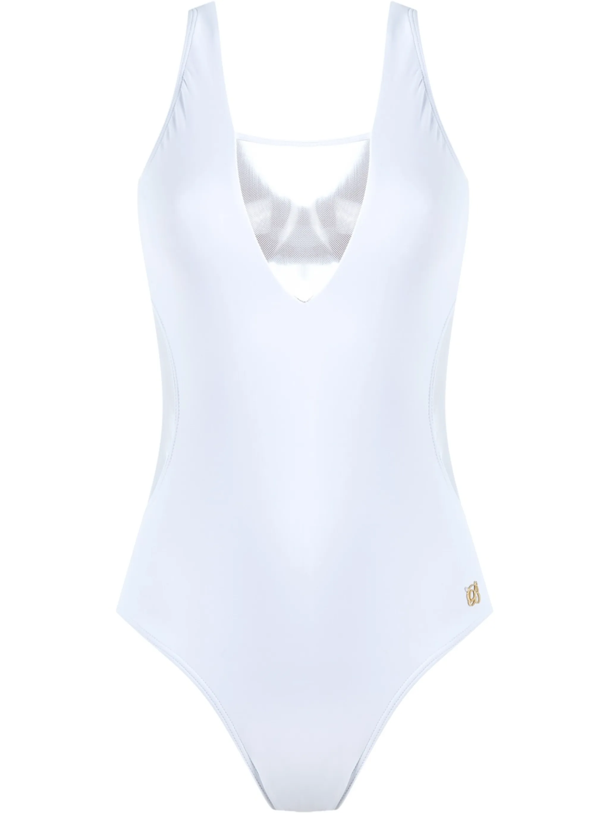 

Слитный купальник с квадратным вырезом Brigitte, белый