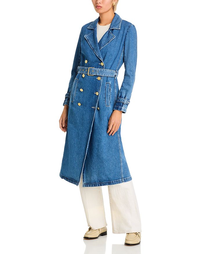 

Брюки Bradley Denim Trench Coat L'AGENCE, синий