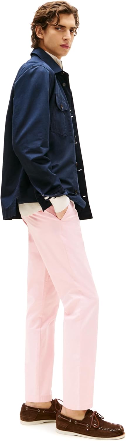 Мужские брюки-чиносы Tommy Hilfiger из эластичного хлопка, облегающего кроя, Pink Shade — фото 4