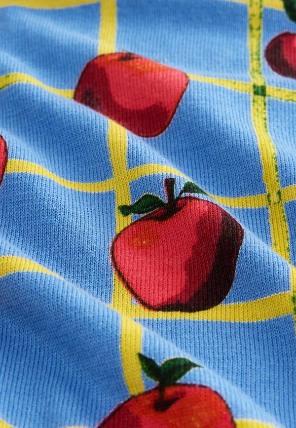 Джемпер стандартного кроя с мягким круглым вырезом. Next, Blue Apple Check Pattern — фото 2