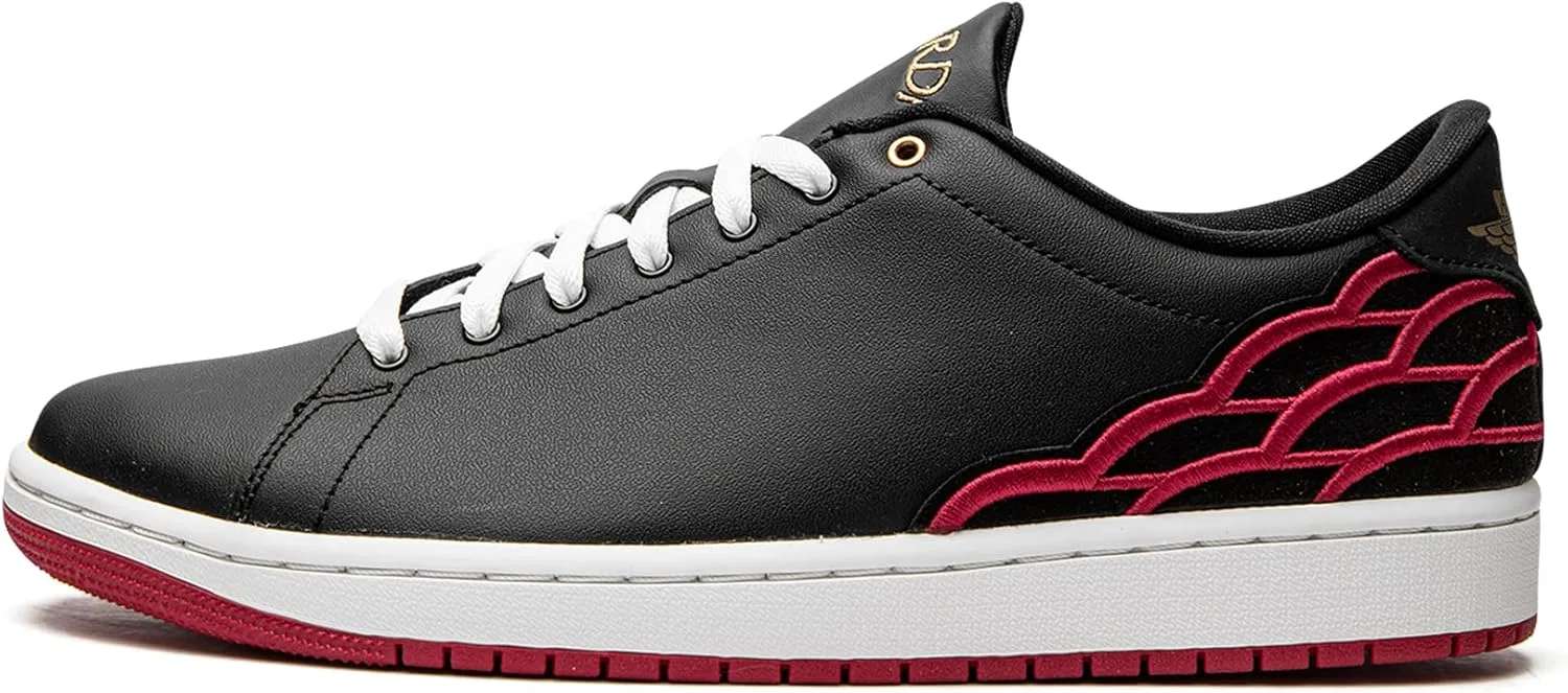 Мужские кроссовки Jordan Centre Court Black/White/Metallic Gold/Mystic Hibiscus (DQ8577 001)