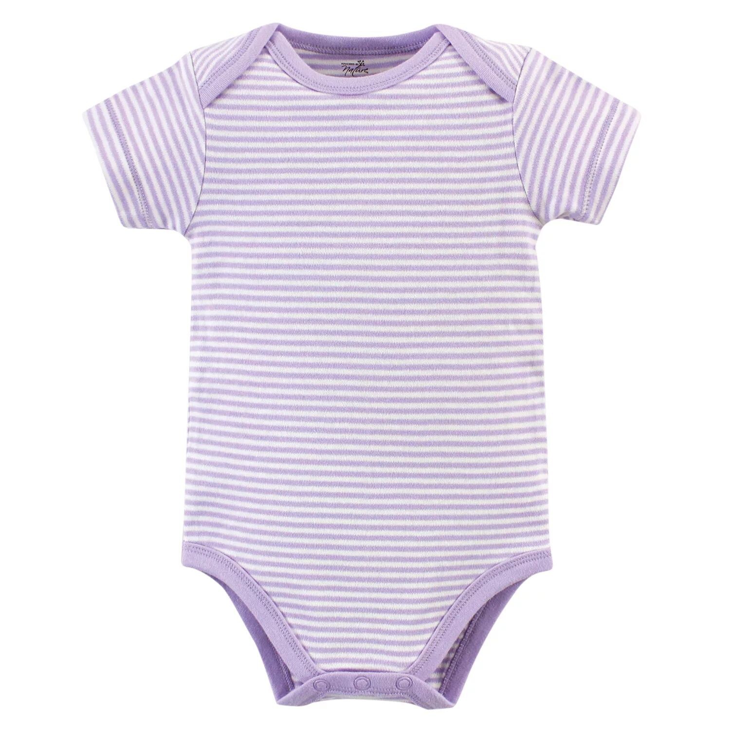 Боди Touched by Nature для маленьких девочек из органического хлопка, 5 шт., лавандовый Touched by Nature — фото 4