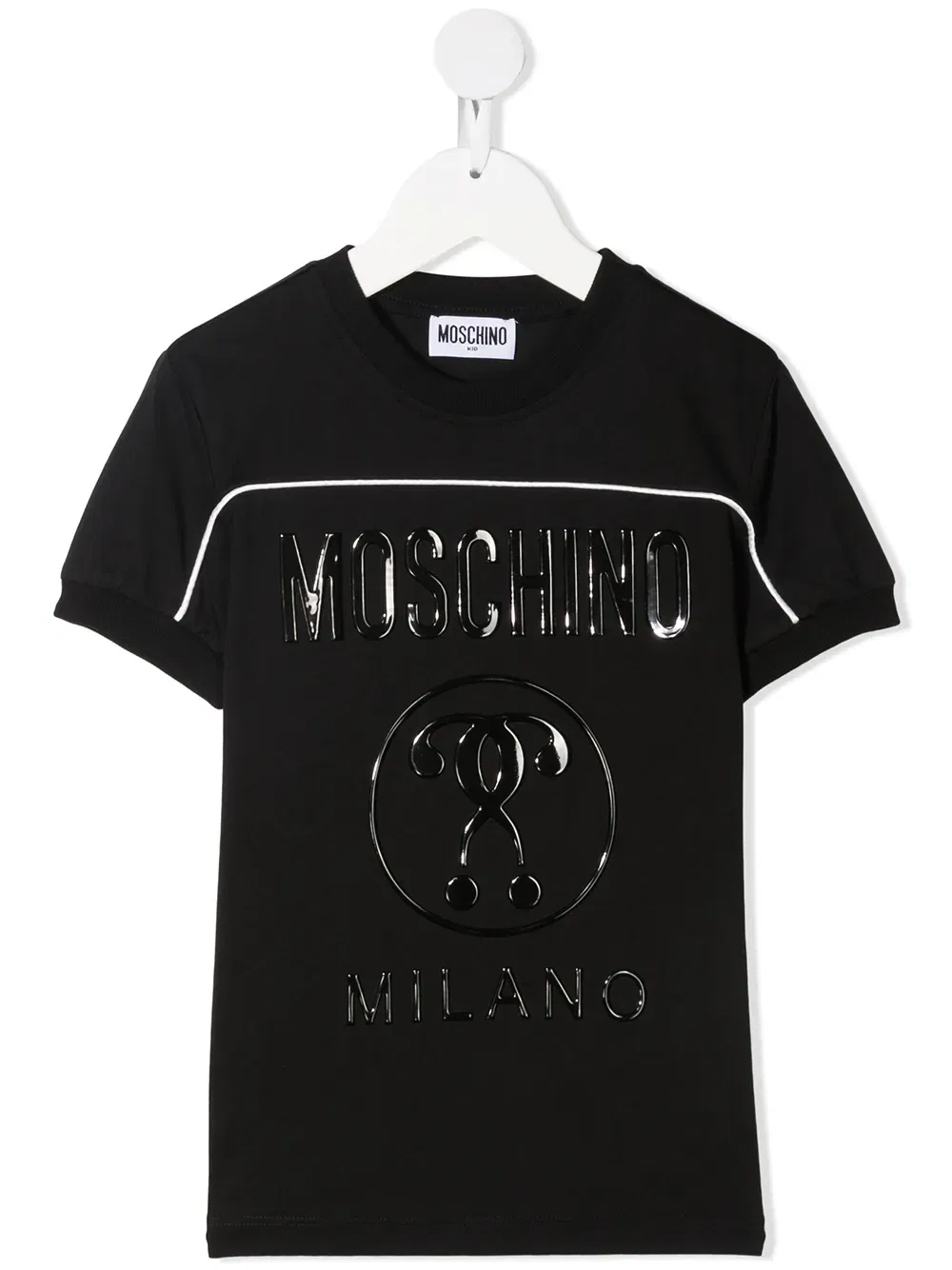Футболка с принтом логотипа в стиле "мокрый вид" Moschino Kids, черный