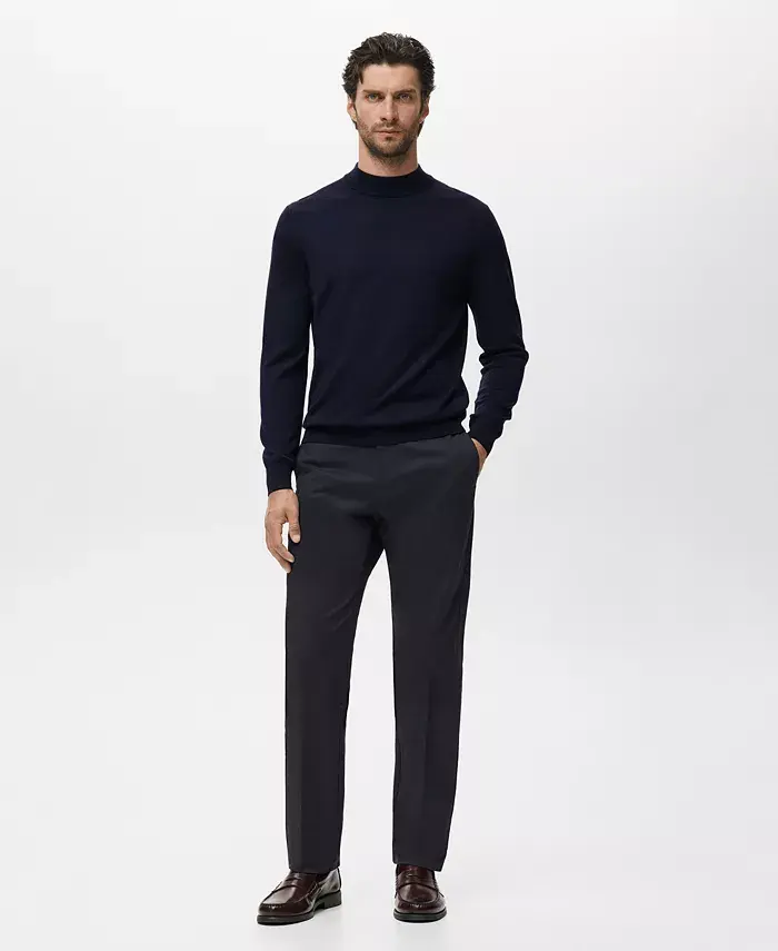 

Мужской шерстяной водолазка Mango, синий