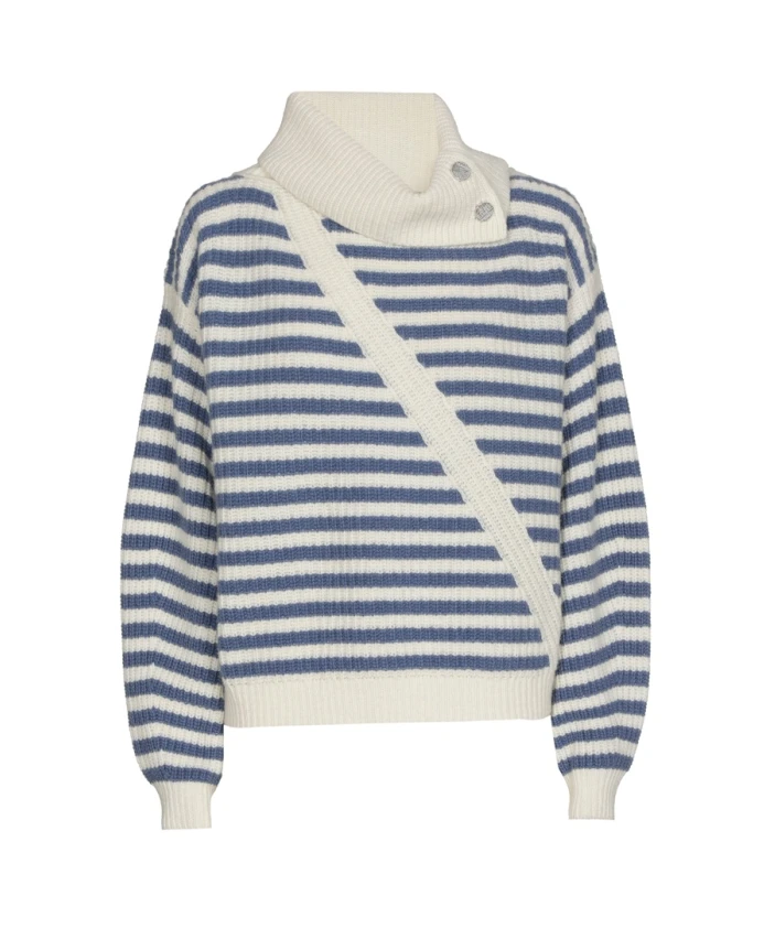 

Спортивный пуловер в синюю полоску Marie Mãro, мультиколор