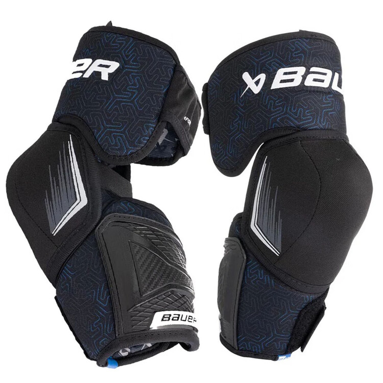 

BAUER Комплект хоккейной защиты Model 24 X для юниоров и взрослых, нагрудник, налокотники и наколенники Zhen Ice Land Earth, налокотники взрослые размер L