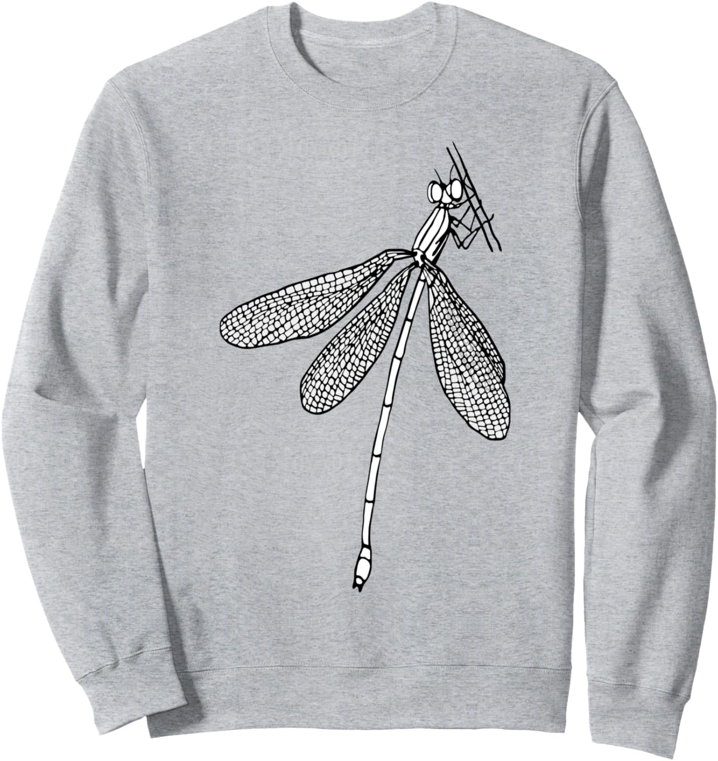 

Толстовка с изображением стрекозы Fashion Tees, серый