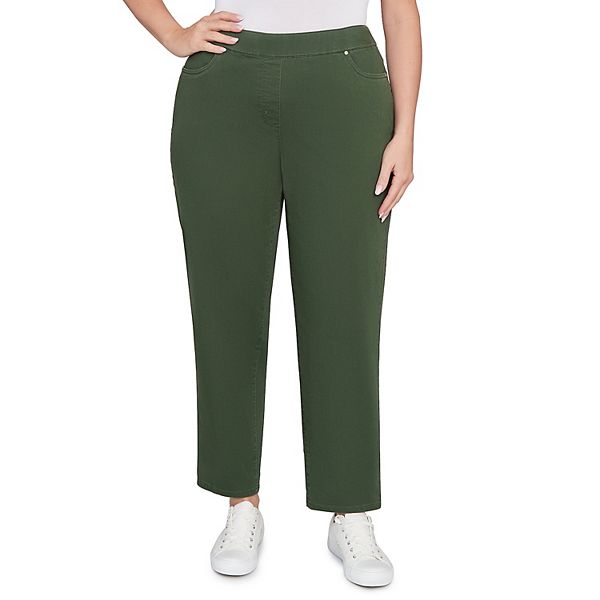 

Брюки Allure с карманами спереди, средняя длина, Plus size Alfred Dunner, Pine
