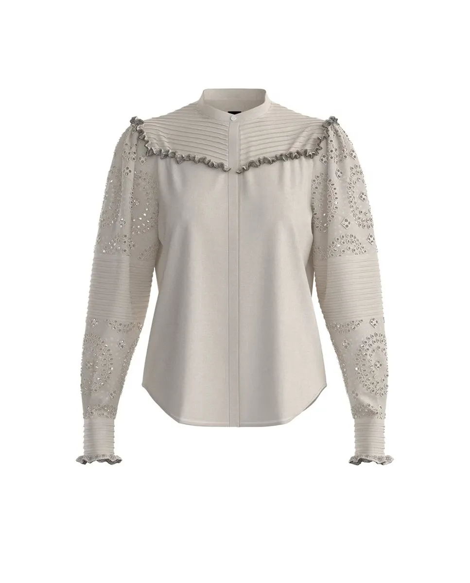 

Женская блузка со складками Boss Orange, бежевый