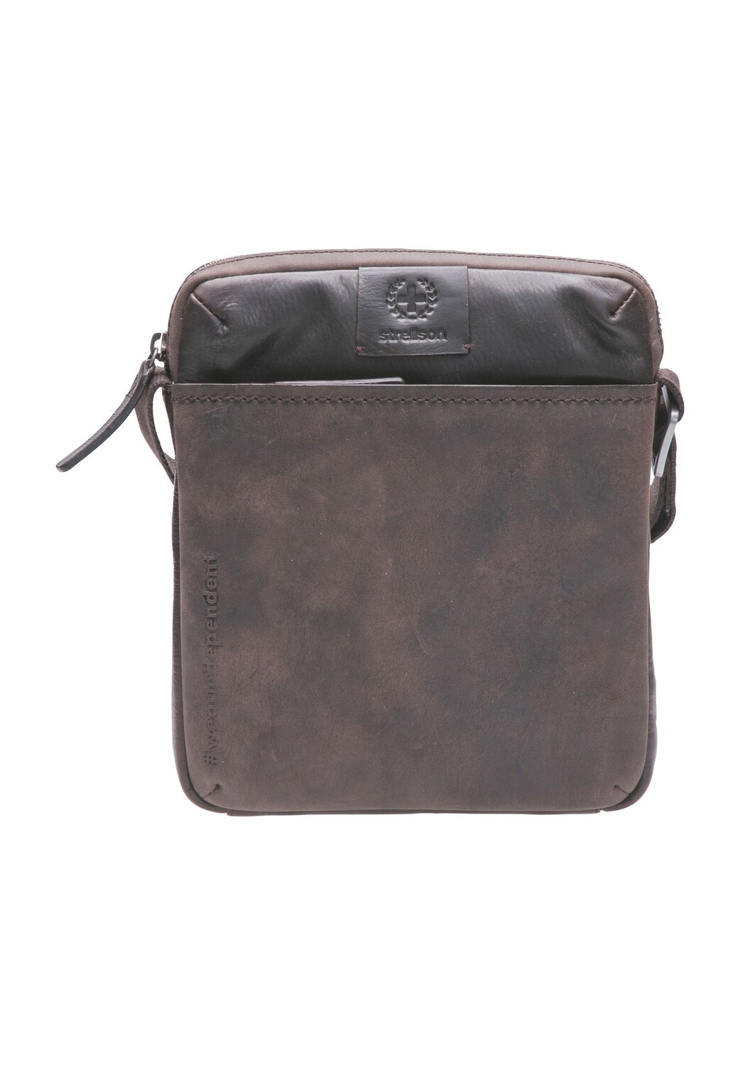 

Сумка через плечо Brick Lane Marcus, кожа, эмблема, однотонная, мужская strellson, цвет Darkbrown