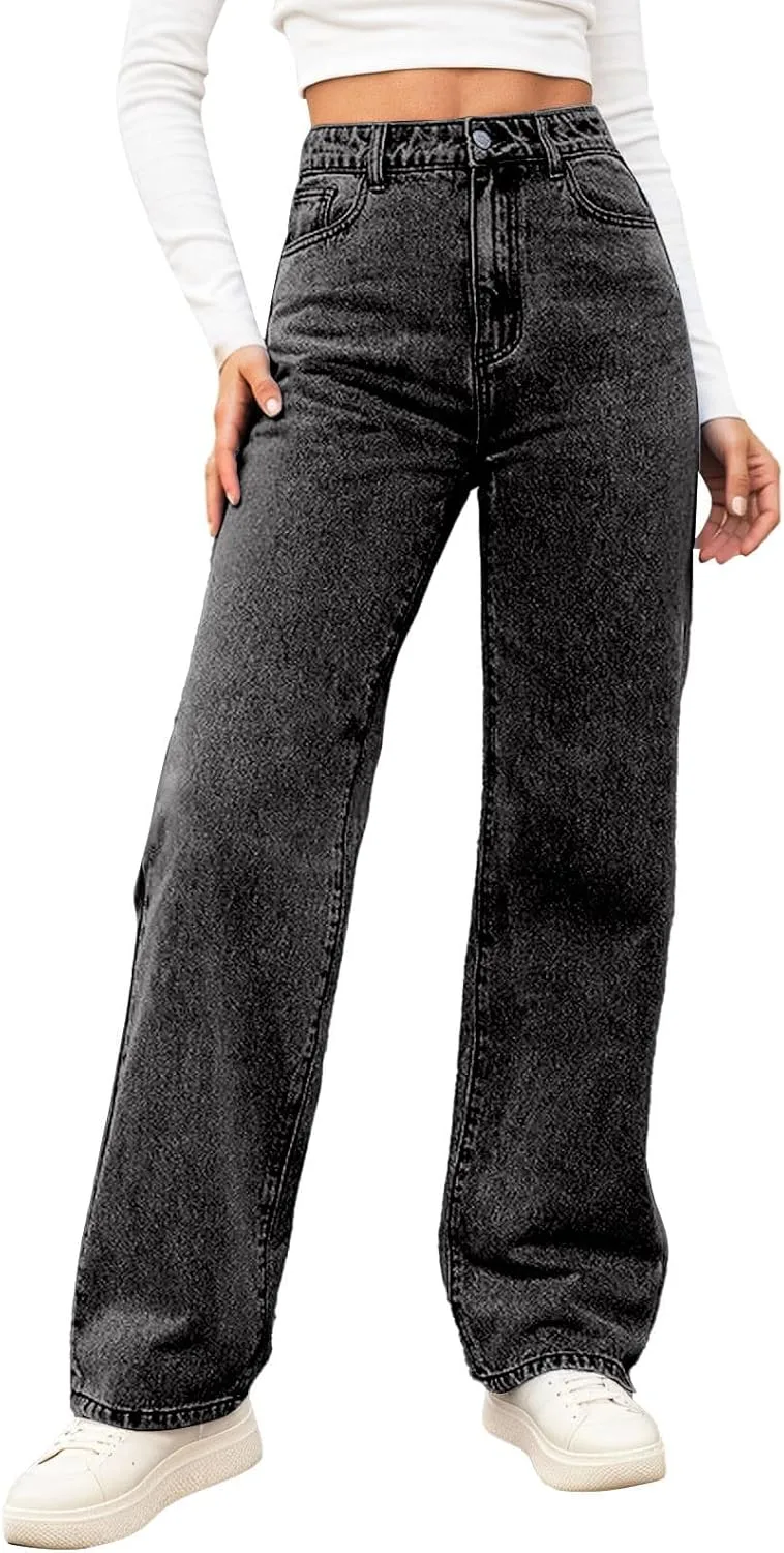 

Женские джинсы sweatpant прямые свободные с карманами