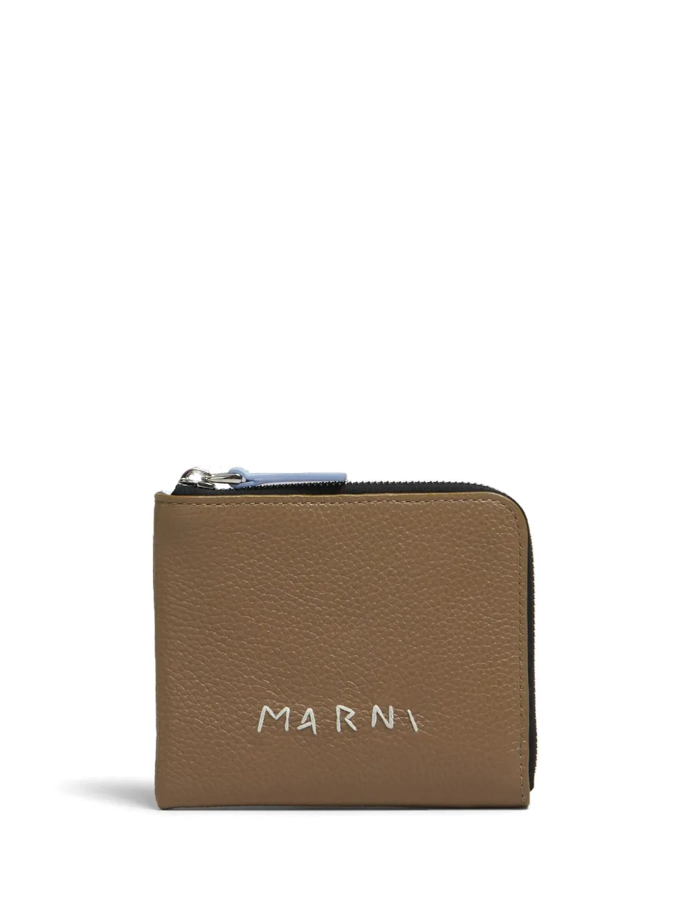 

Кошелек с вышитым логотипом Marni, коричневый