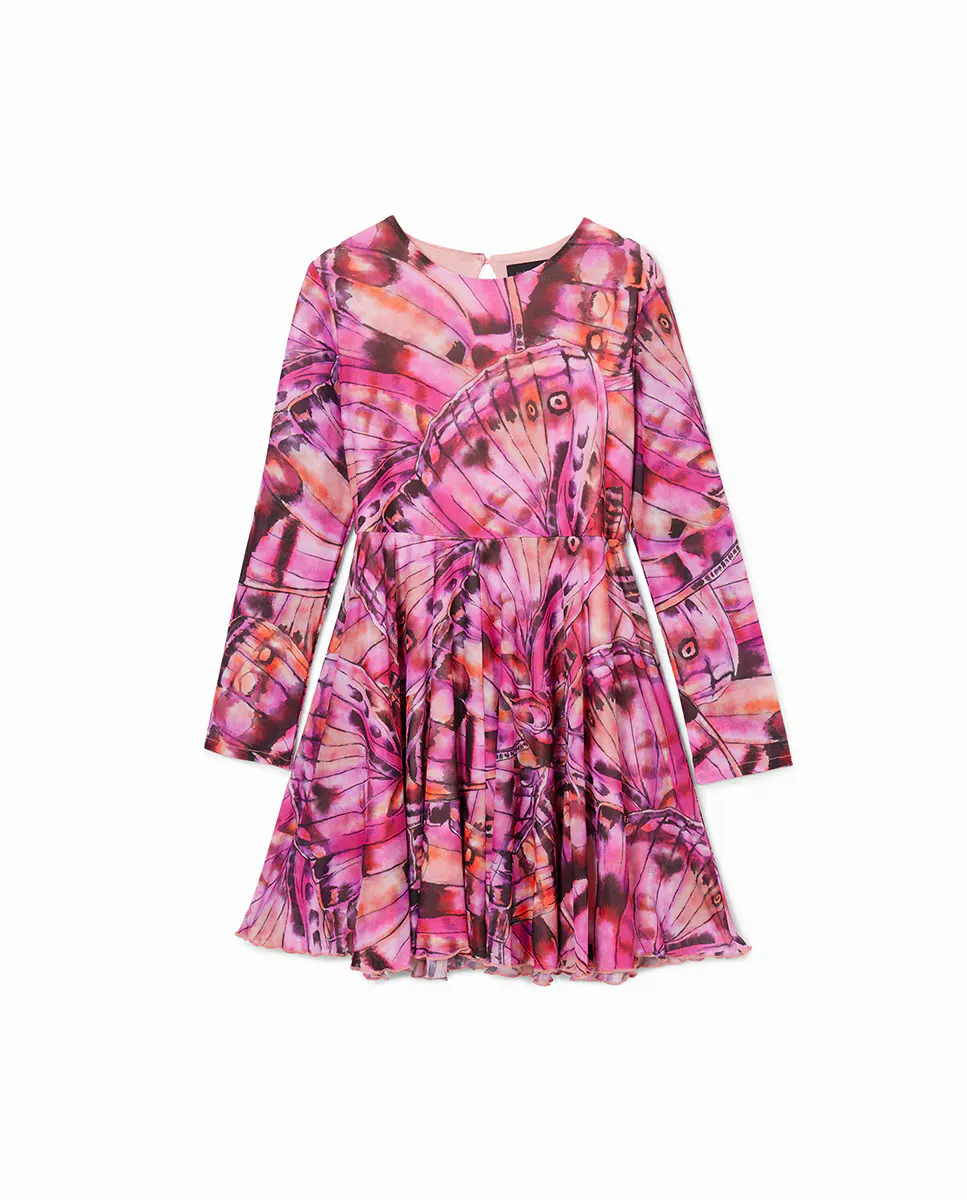 

Платье для девочки в сочетании с крыльями бабочки Desigual, цвет Fucsia