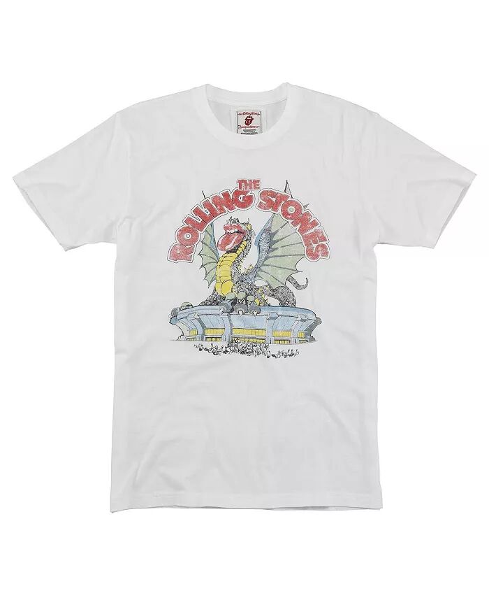 

Мужская белая футболка Rolling Stones Vin Fade American Needle