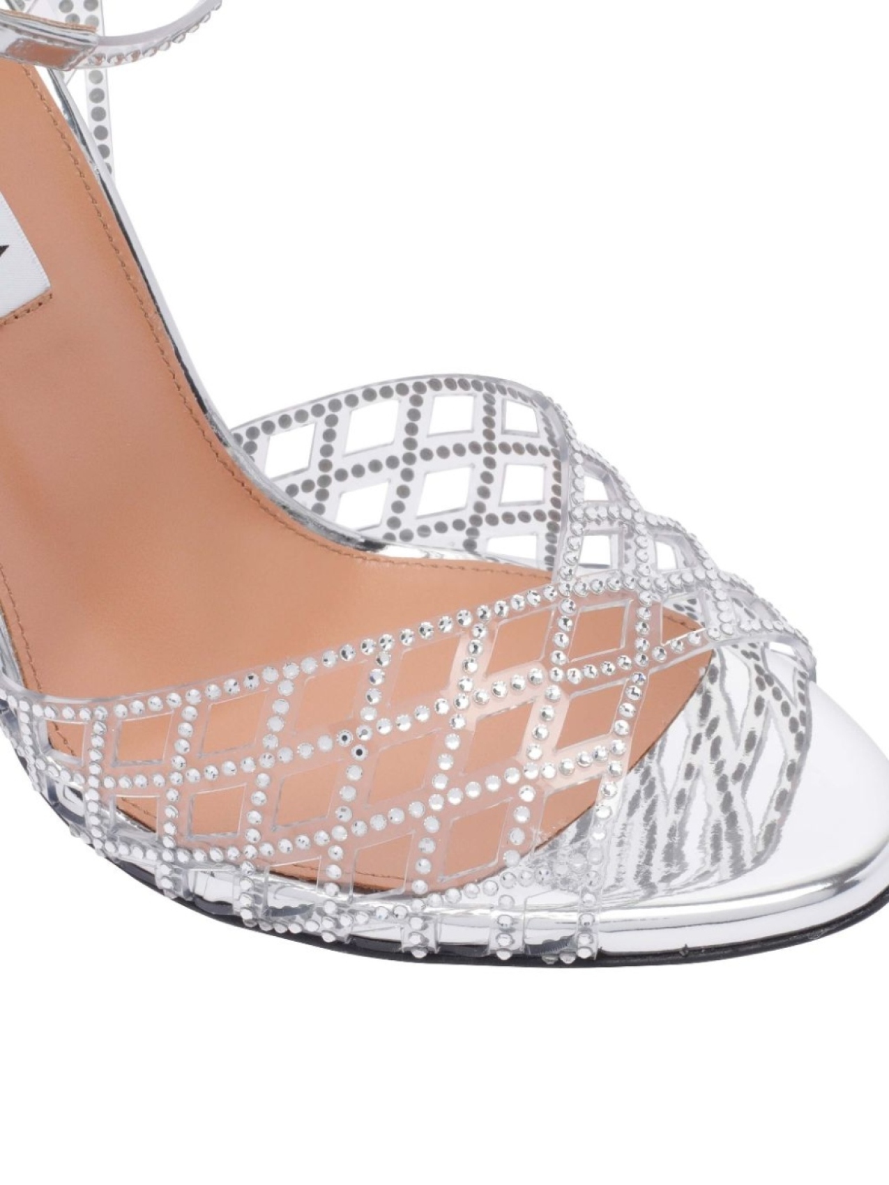 Aquazzura босоножки с подвесками, серебряный — фото 4