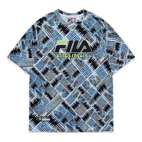 

Футболка men's full print pattern loose knit short sleeve Fila Fusion, бежевый
