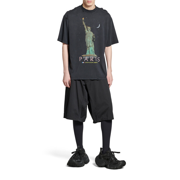 Футболка Balenciaga Paris Liberty Medium Fit, черный — фото 3
