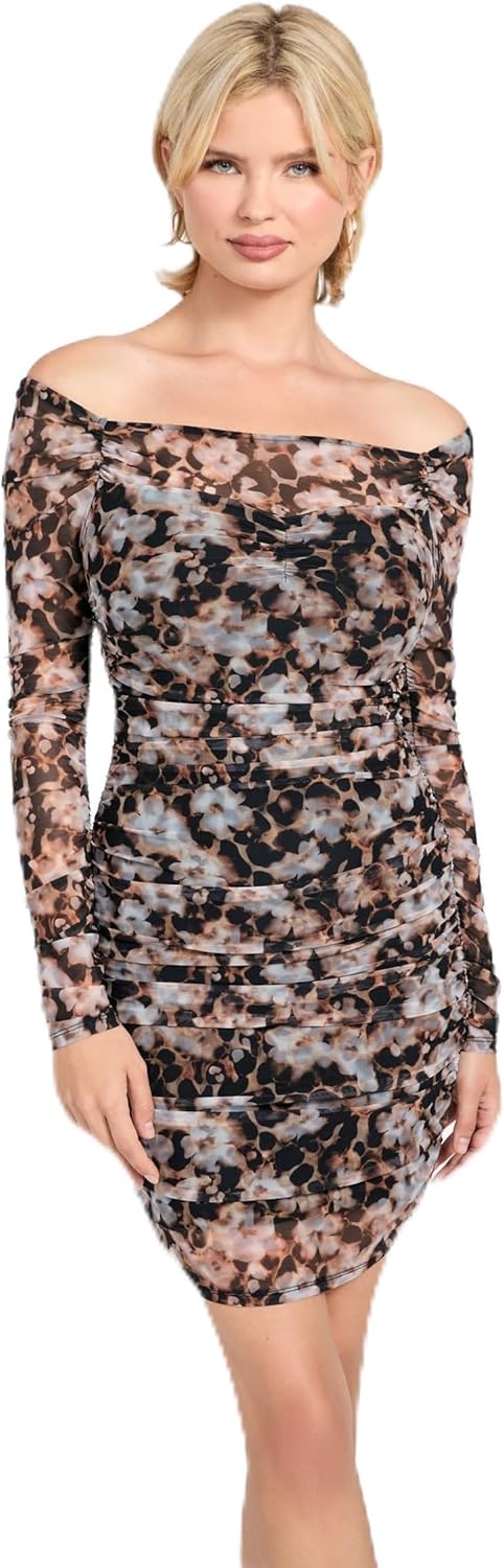 

Женское платье Guess Eco Off Shoulder Calista, Safari Bloom Print