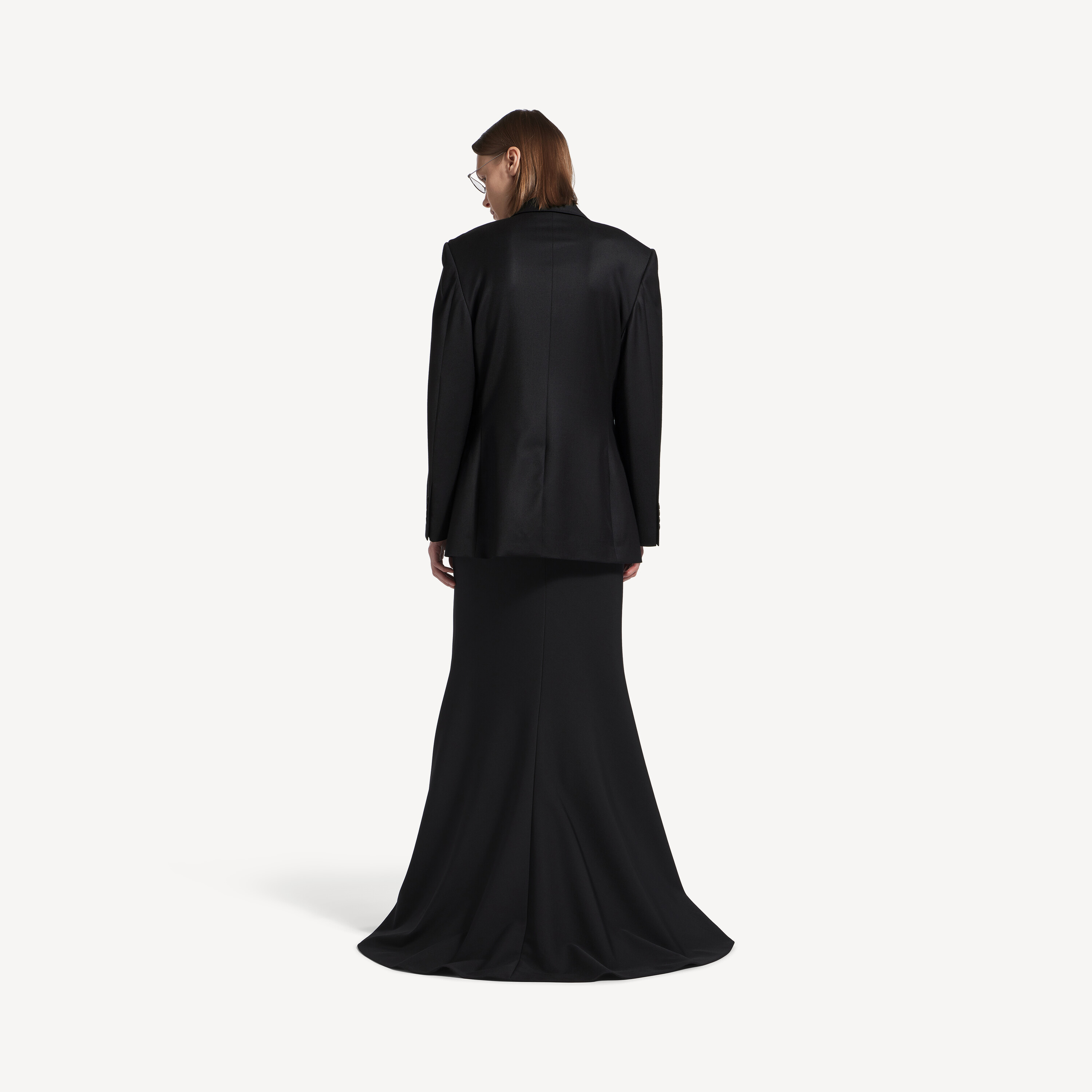 Женский классический приталенный пиджак цвета "новый черный" BALENCIAGA, новый черный — фото 3
