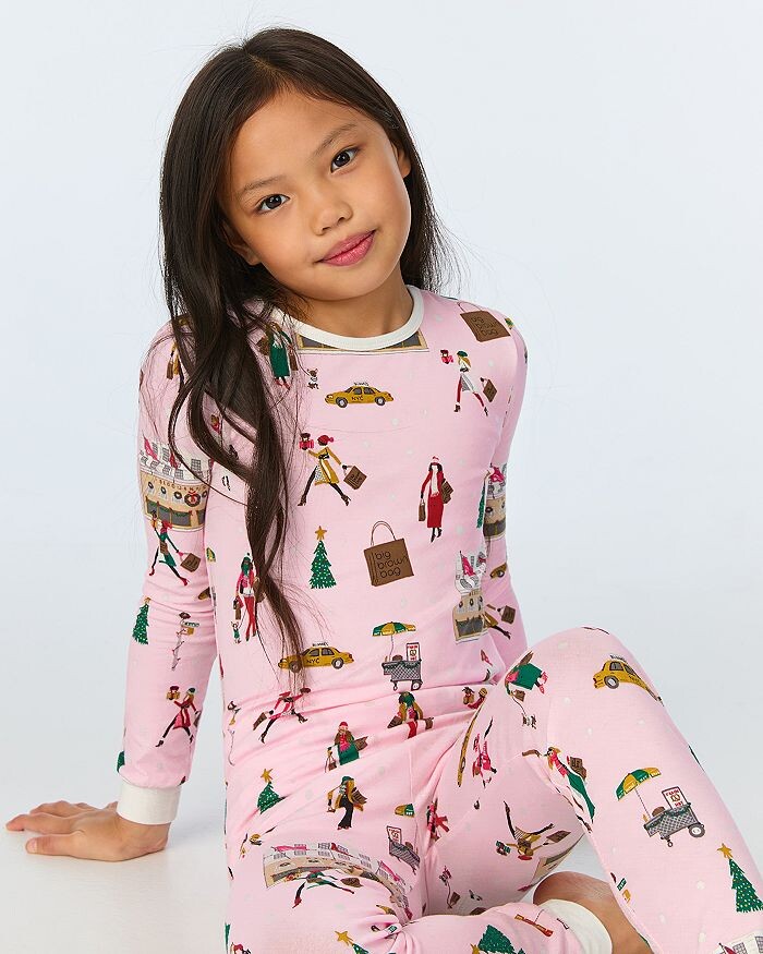 

Пижама Unisex Bloomingdale's Shoppers Long Sleeve Pajama Set - Little Kid, Big Kid BedHead Pajamas, белый