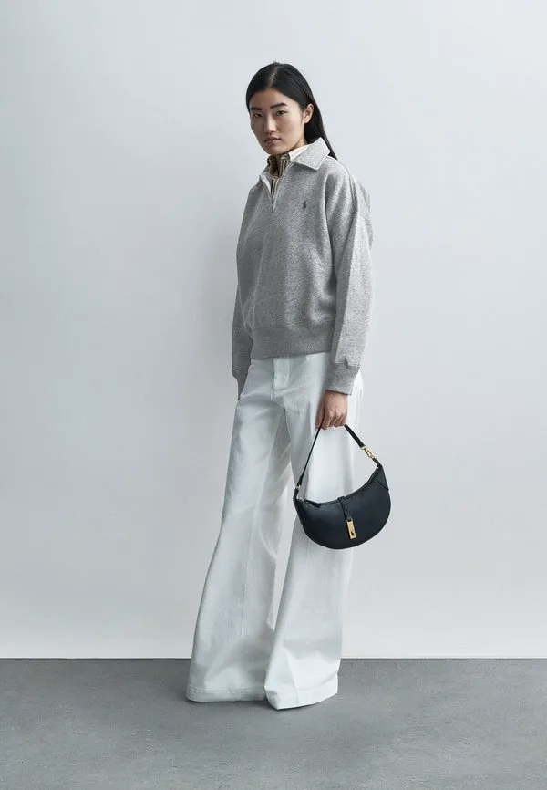 Флисовая толстовка с застежкой-молнией до середины груди Polo Ralph Lauren, Dark Vintage Heather — фото 2