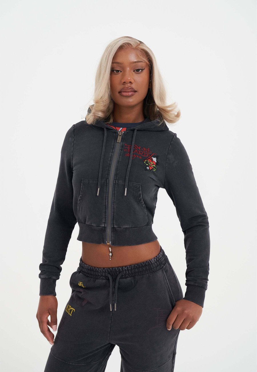 

Толстовка Ed Hardy FLAMING TIGER CROPPED, Black, Черный, Толстовка Ed Hardy FLAMING TIGER CROPPED, Black