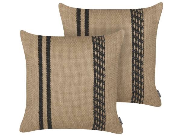 

Подушка Beliani 2 шт DESALIX, 45x45x45 см цвет beige/schwarz